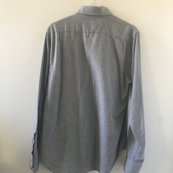 Club Monaco grey melange flannel shirt. - Picture 8 of 8